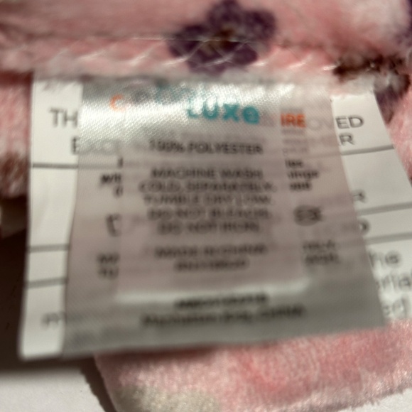 Manhattan Baby Luxe Plush Elephant Floral Lovey/Security Blanket - Picture 7 of 8